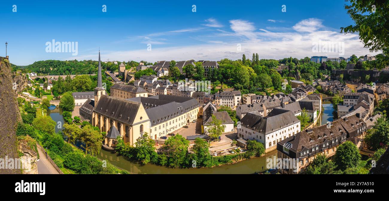 Luxembourg old city, Ville Haute district, is the UNESCO World Heritage site in Luxembourg Stock Photo