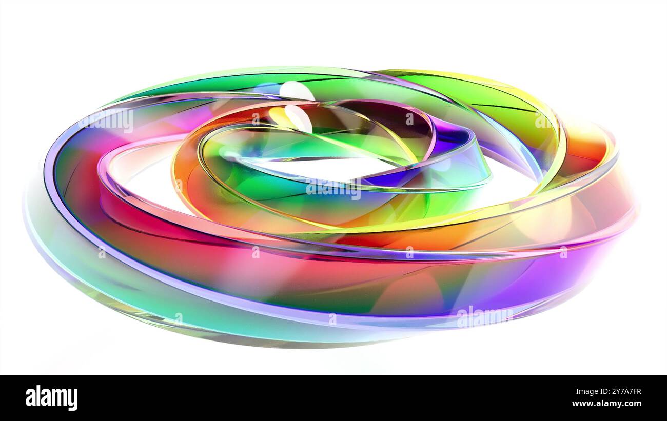 3d glass iridescent round shape hi-res stock photography and images - Alamy