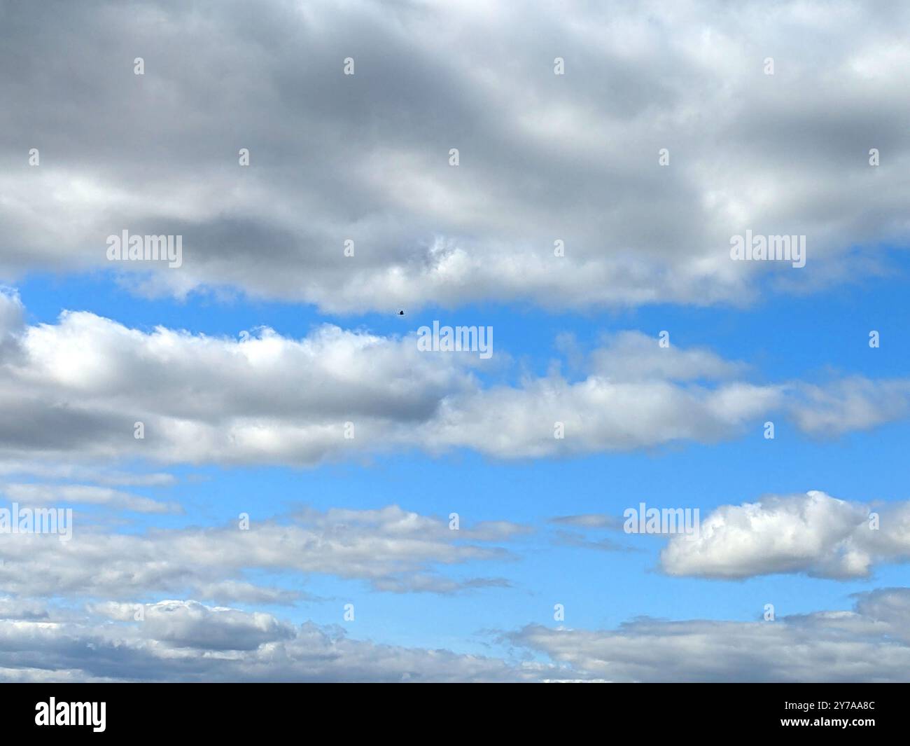 Fluffy White Clouds in a Blue Sky as A Skyscape Background Stock Photo ...
