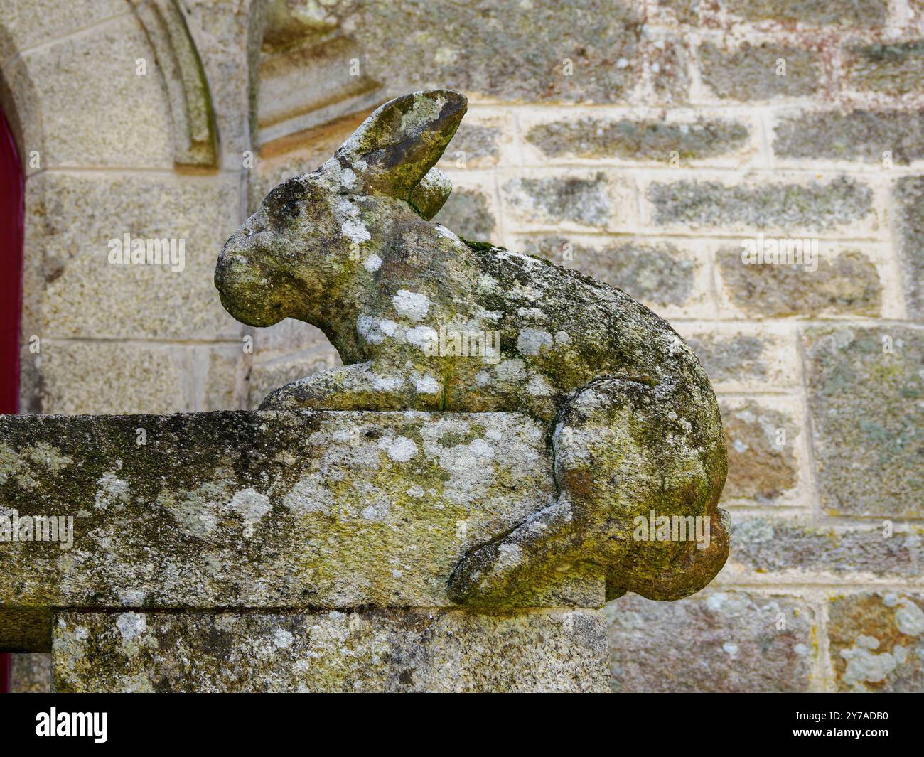 Rabbit statue in Largoet fortress gate house, Elven towers, Elven ...