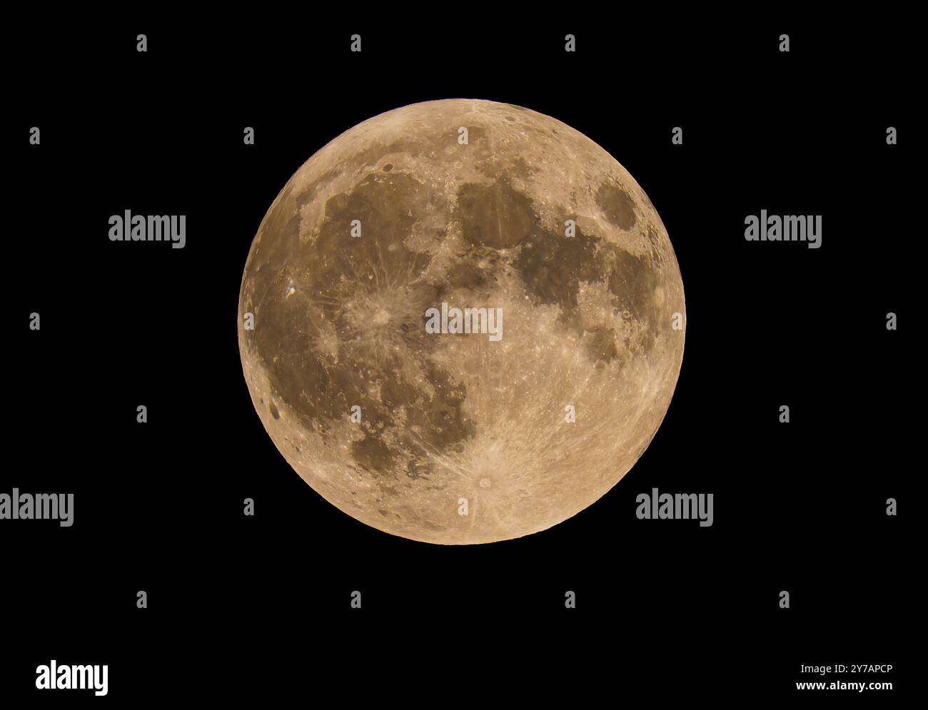 The Fall Harvest Supermoon glowing in the night sky over Ottawa, Canada ...