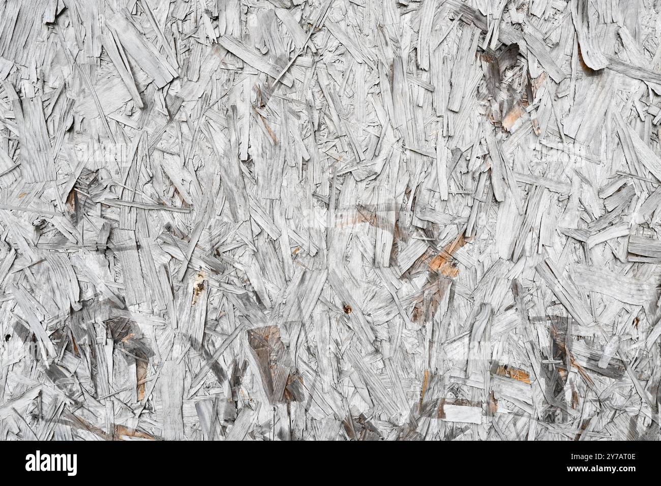 White OSB oriented strand board close up for textures and patterns Stock Photo