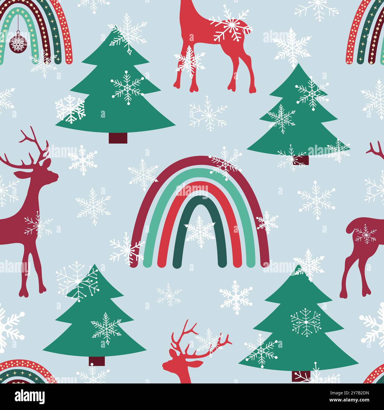 Cute christmas reindeers cartoon hi-res stock photography and images ...