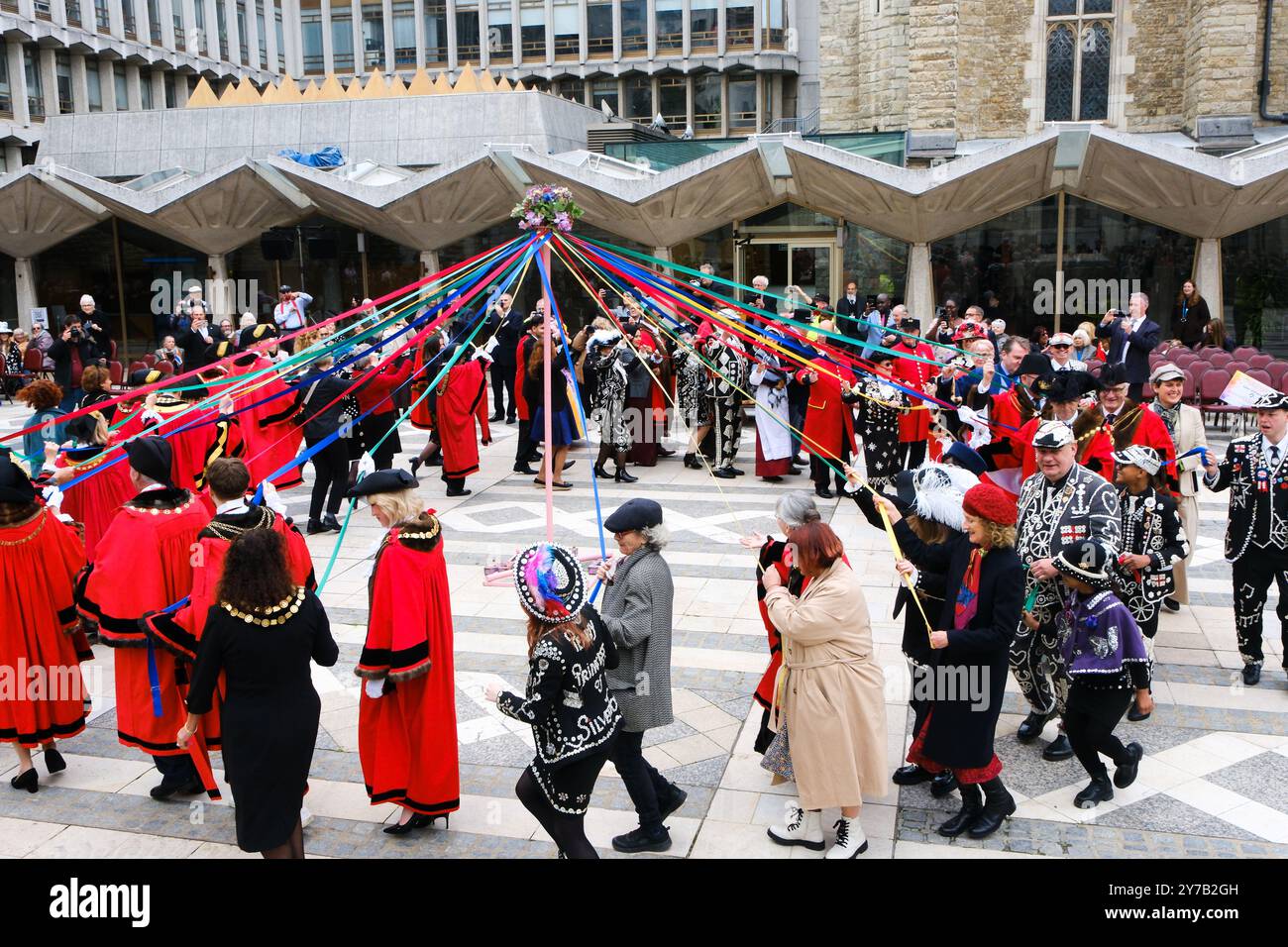 Guildhall Yard, London, UK. 29th Sept 2024. The 2024 Pearly Kings and