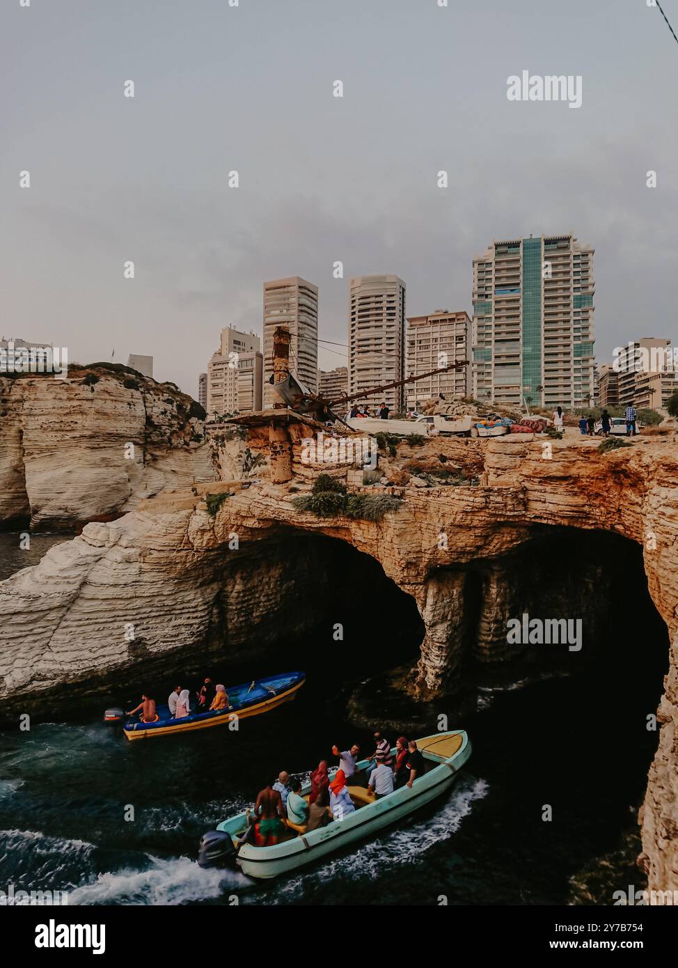 BEIRUT, LEBANON / 06.14 2019 - Rouche rocks in Beirut, Lebanon ...