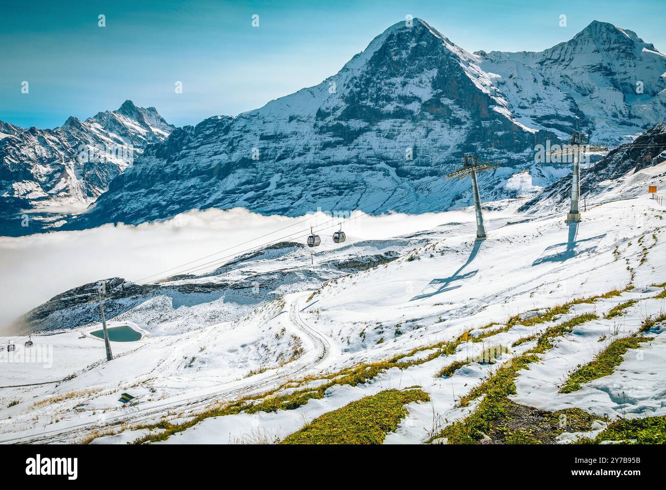 One Of The Most Famous Ski Resort With Cable Cars On The Slope And High one-of-the-most-famous-ski-resort-with-cable-cars-on-the-slope-and-high