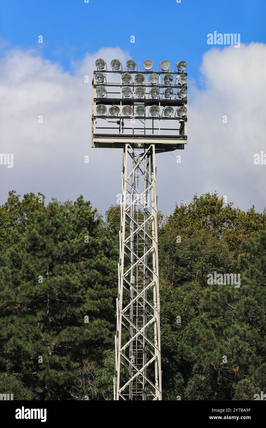Vienna, Austria, September 29th, 2024 A light mast at Hohe Warte Tom