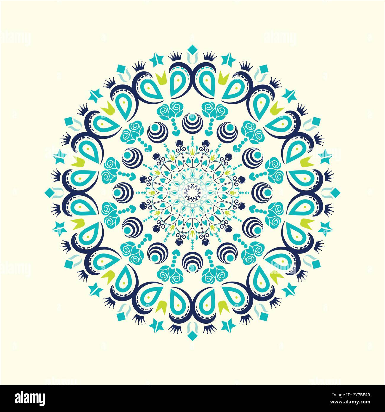 Mandala Floral ornament design Stock Vector