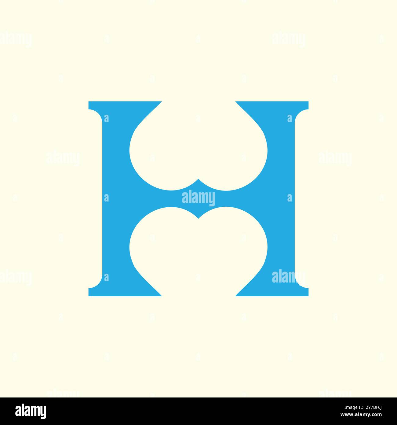 H Letter Logo Design Stock Vector