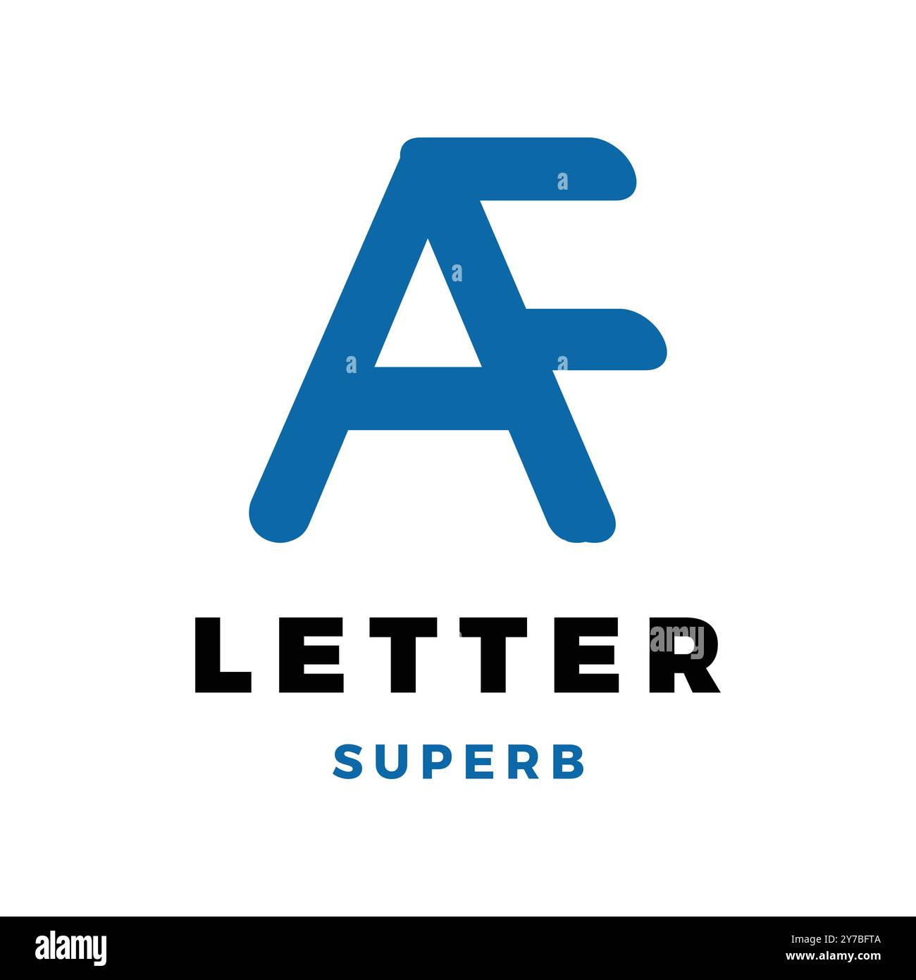 Initial Letter AF Icon Logo Design Template Stock Vector