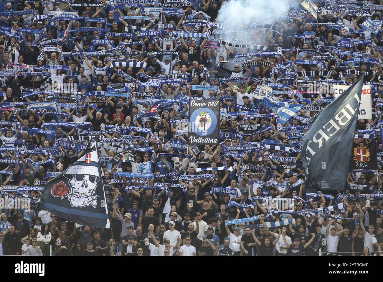 como fans show their support during Como 1907 FC vs Hellas Verona FC ...