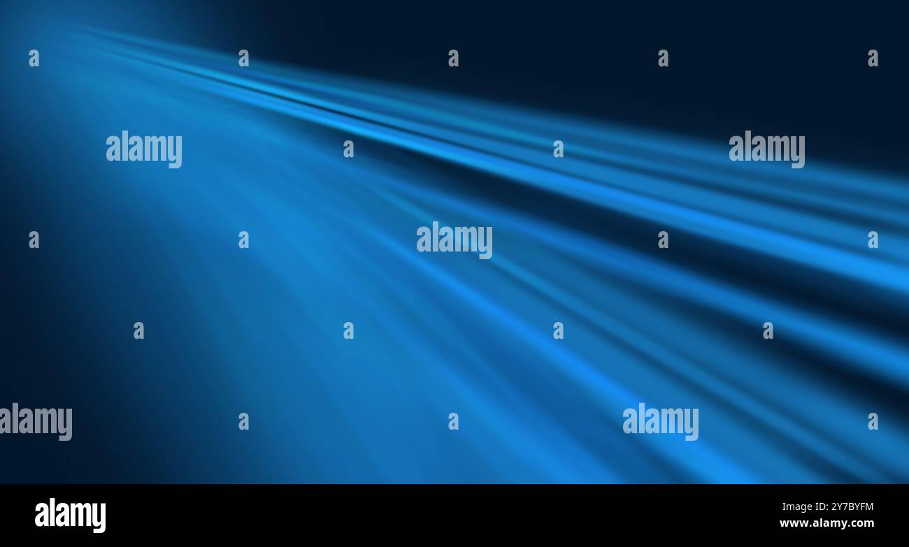 Abstract blue light rays on a dark background, creating a dynamic and ...