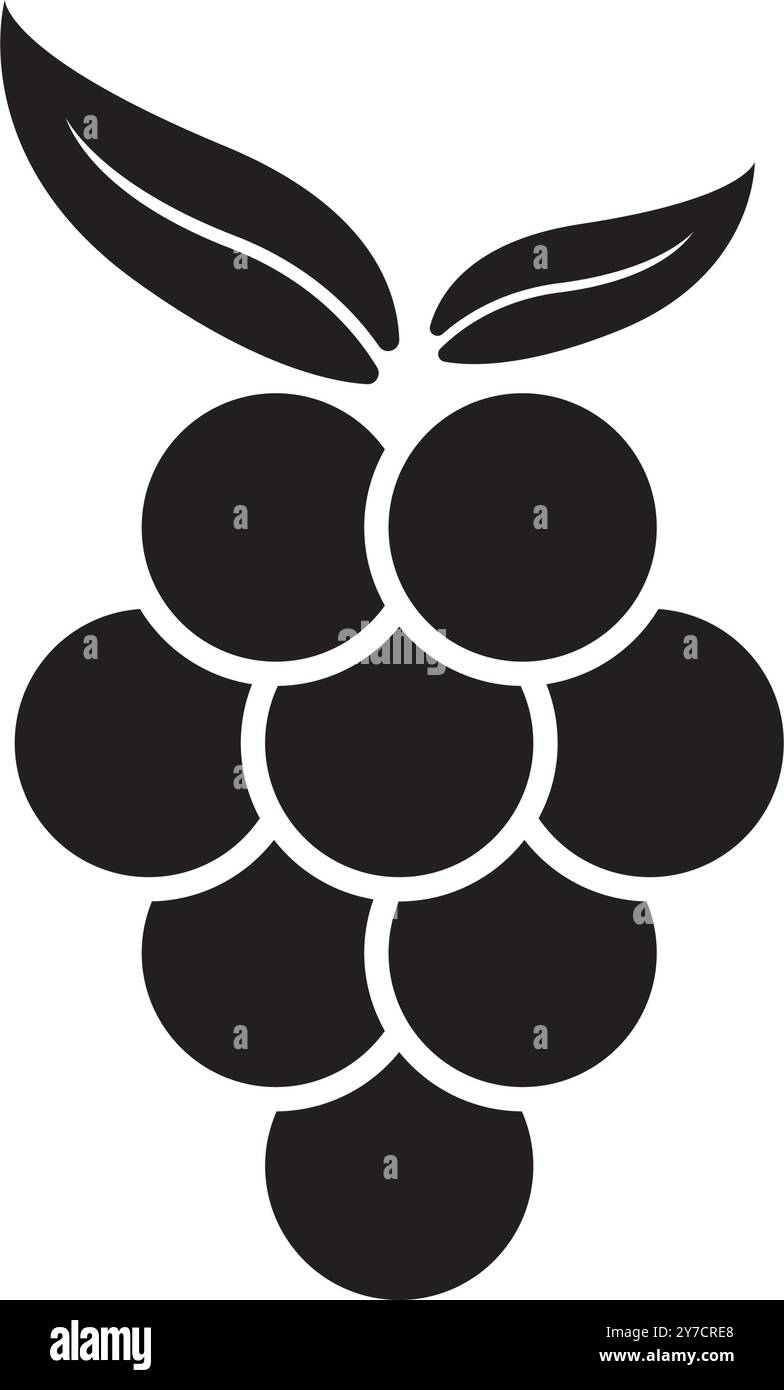 Grape fruit icon,vector illustration logo design Stock Vector