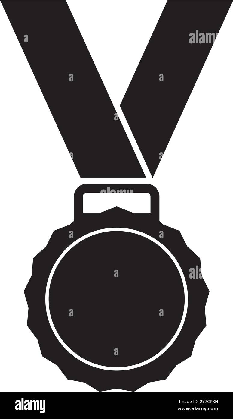 medal icon vector illustration logo design Stock Vector