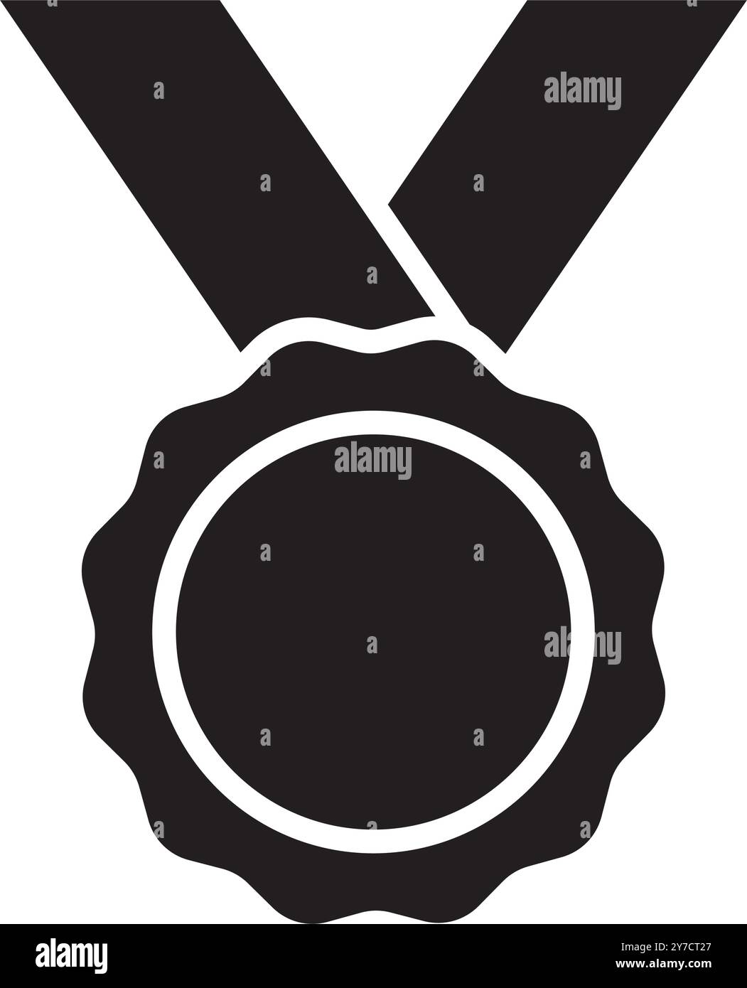 medal icon vector illustration logo design Stock Vector