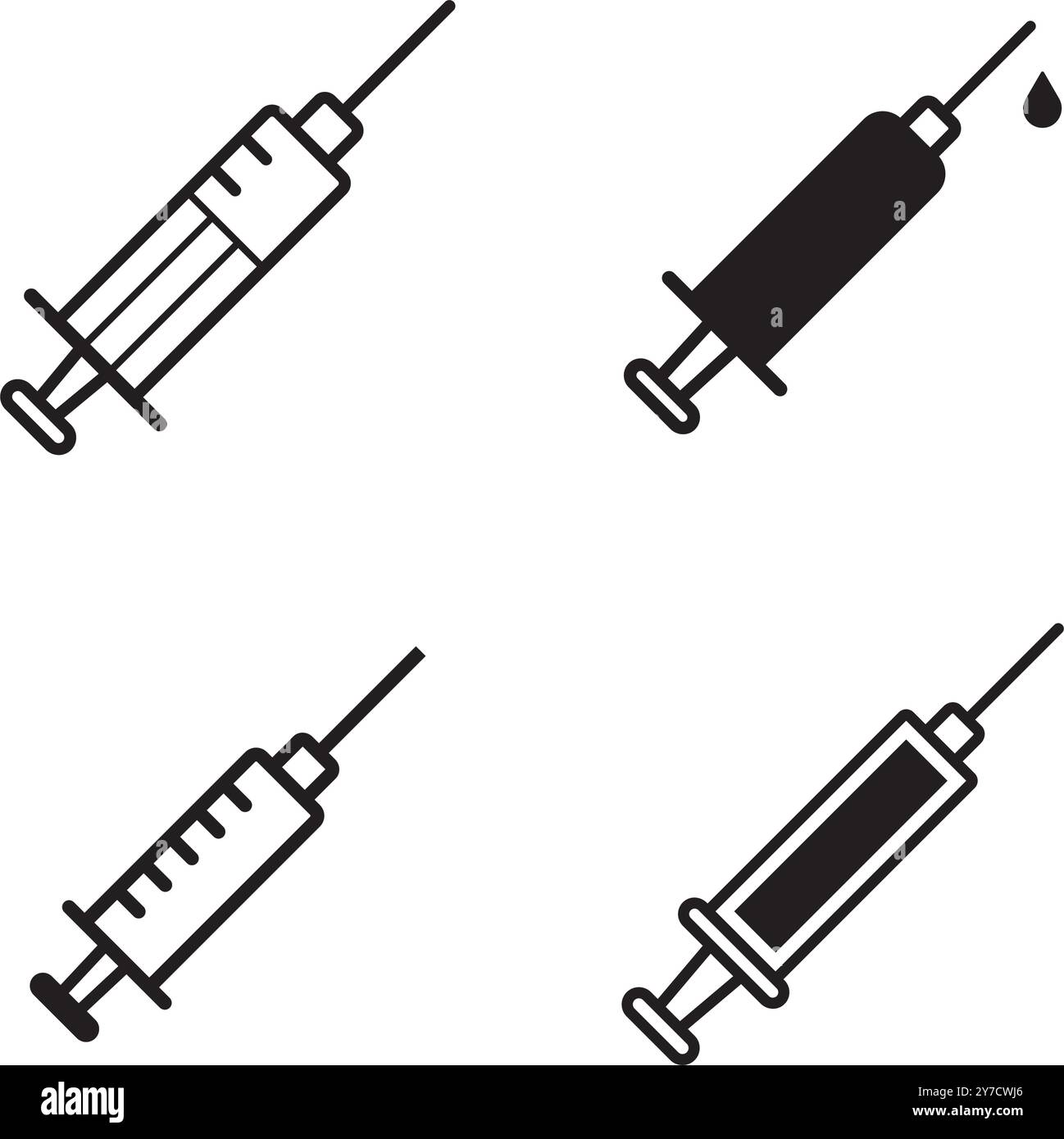 syringe icon vector illustration logo deisgn Stock Vector