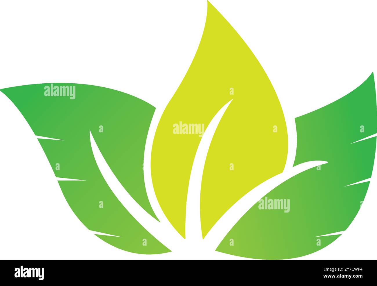 leaf  icon vector illustration logo design Stock Vector