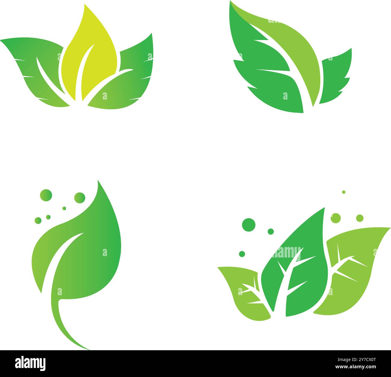 leaf  icon vector illustration logo design Stock Vector
