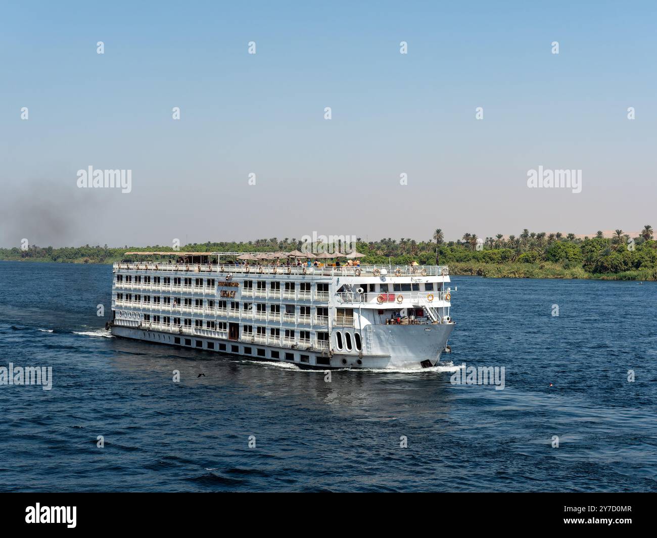 Cruise ship sailing on the great Nile River in Egypt Stock Photo - Alamy