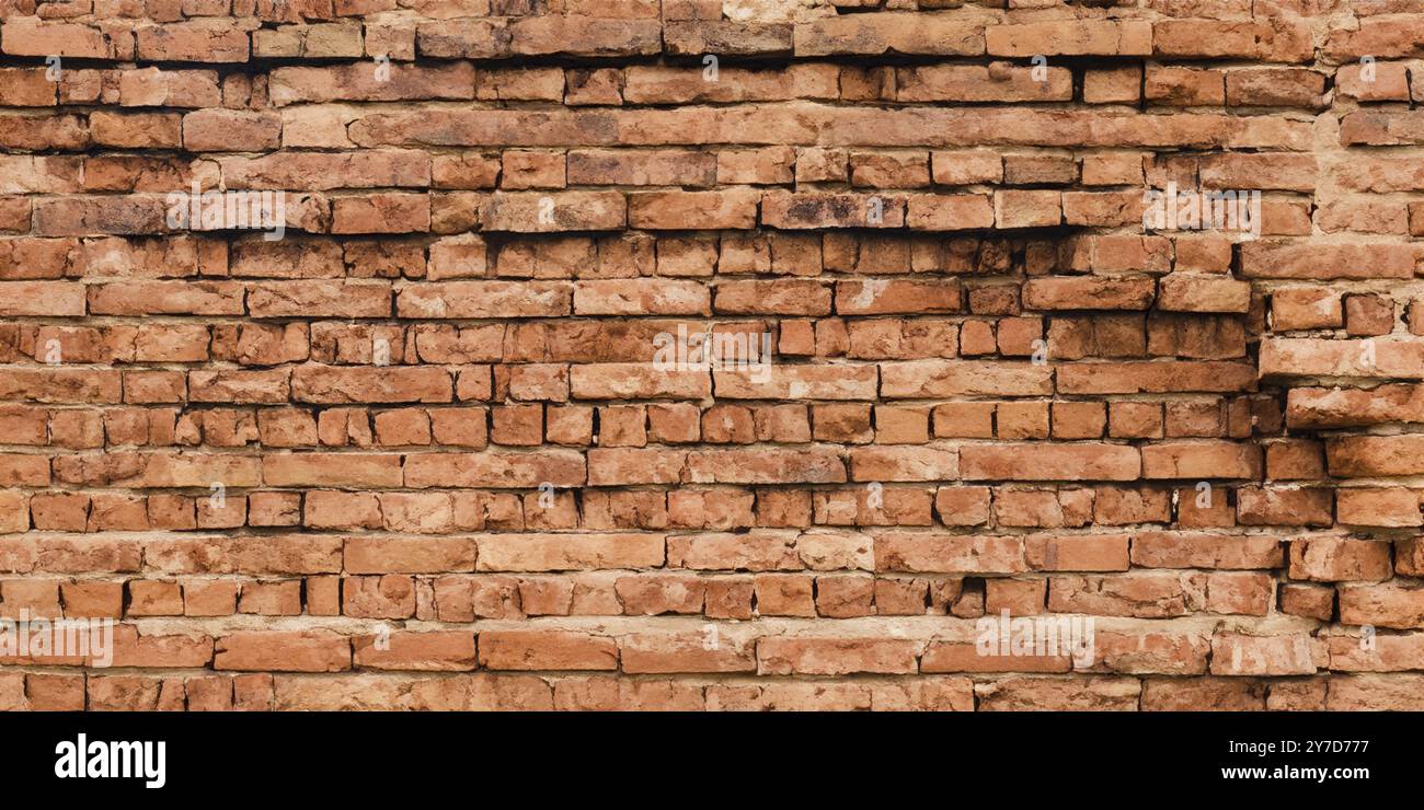 Old red brick wall texture background Stock Photo