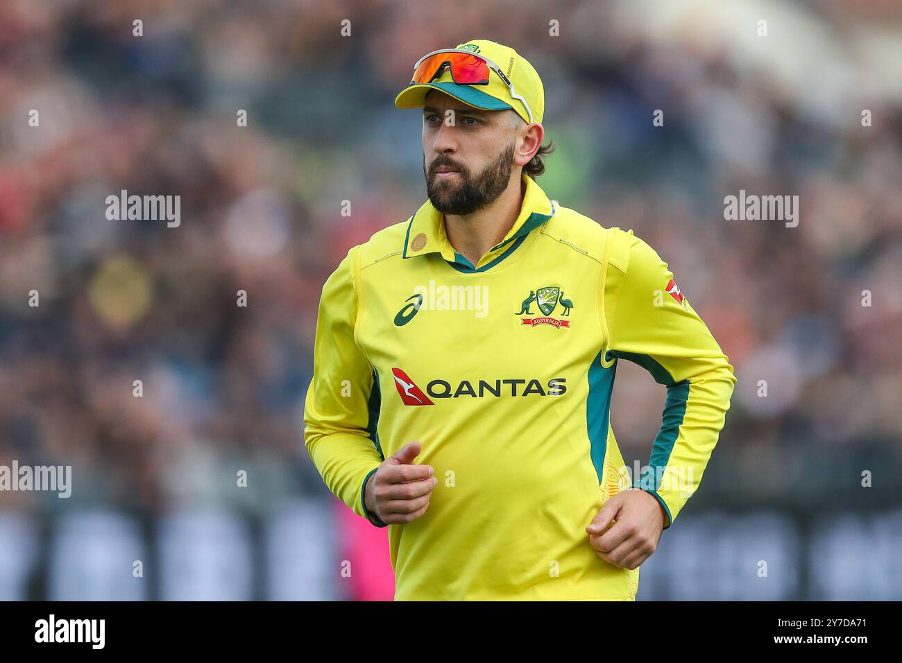 Matthew Short of Australia during the Fifth Metro Bank One Day International match England vs Australia at Seat Unique Stadium, Bristol, United Kingdom, 29th September 2024  (Photo by Gareth Evans/News Images) Stock Photo