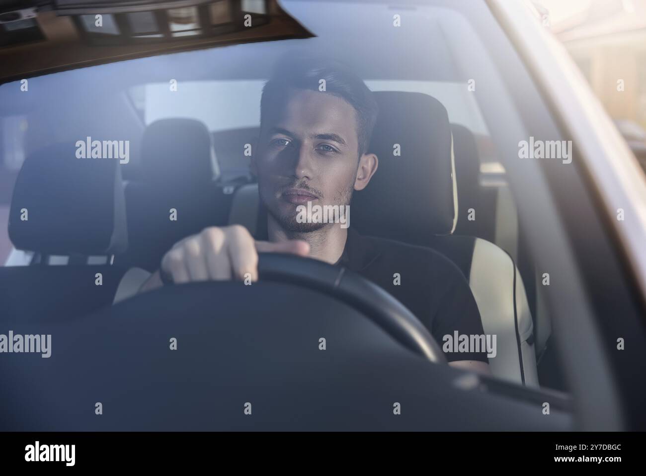 Car steering wheels hi-res stock photography and images - Alamy