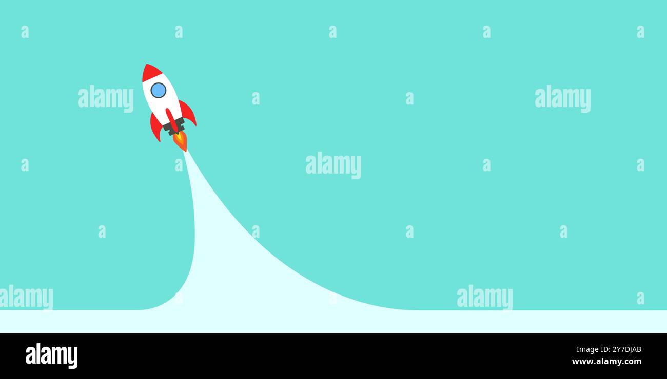 Rocket start up background. Business concept illustration Stock Vector ...