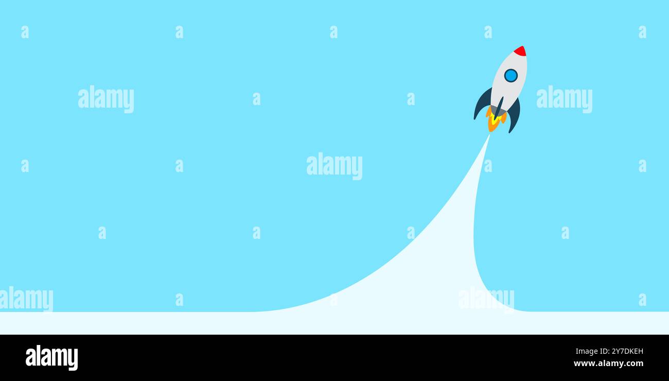 Rocket start up background. Business concept illustration Stock Vector ...