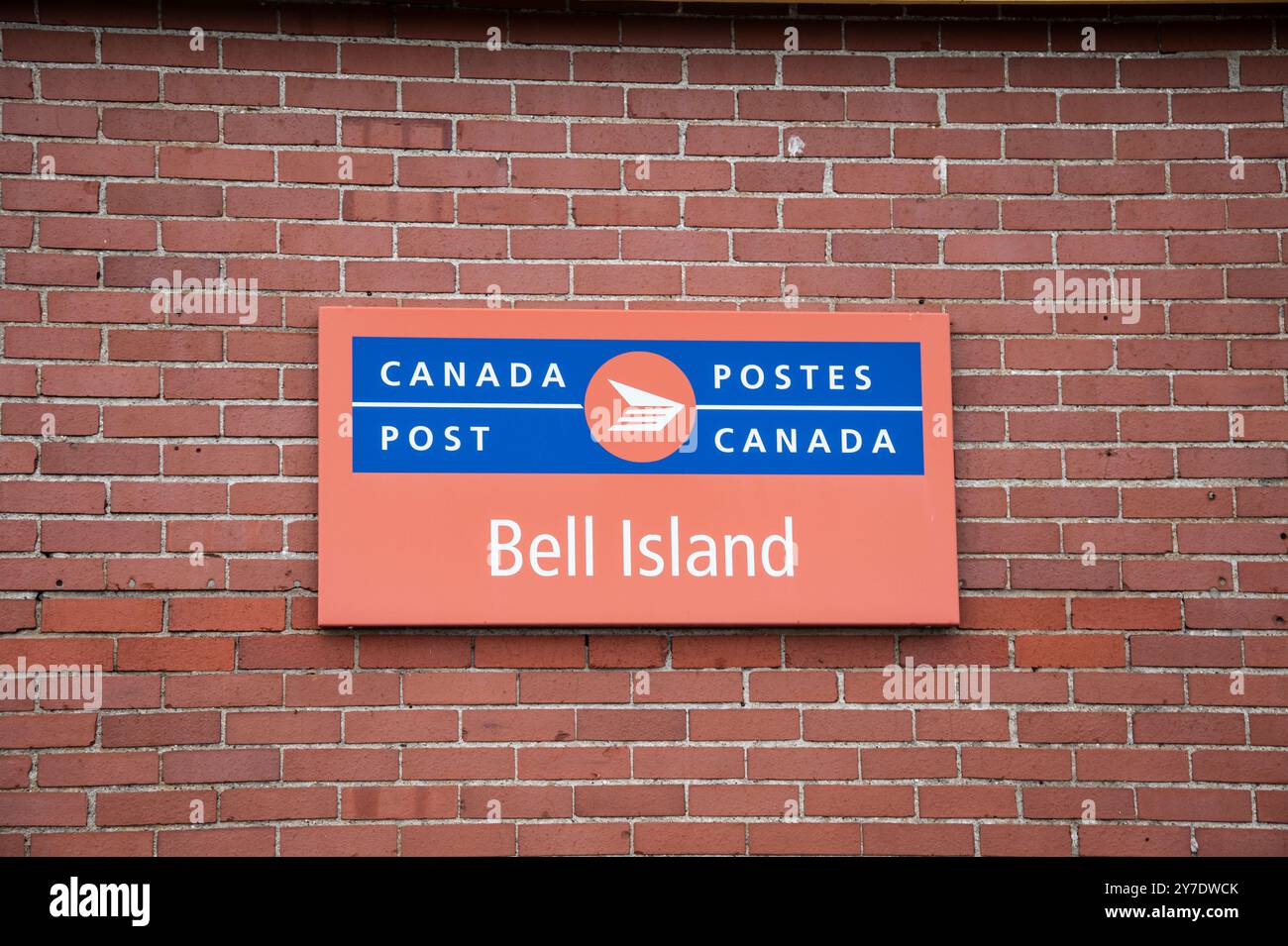 Post office sign in Wabana on Bell Island, Newfoundland & Labrador, Canada Stock Photo