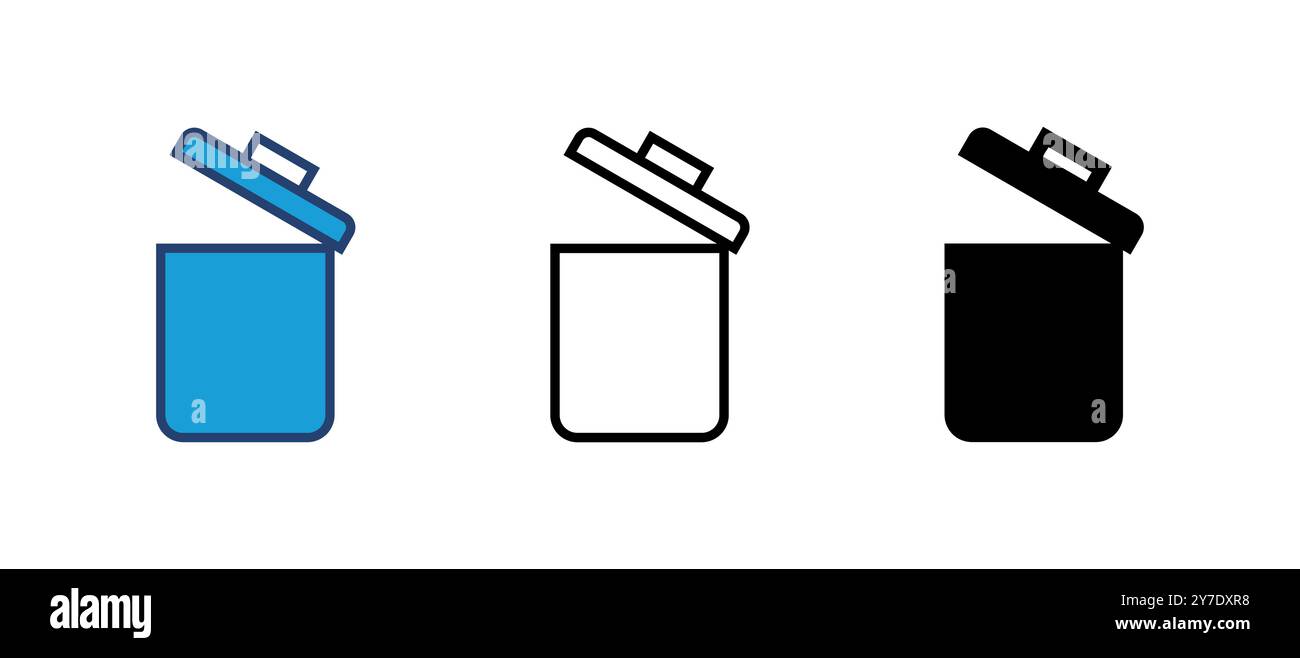 Trash icon vector. trash can icon. delete icon vector. garbage Stock Vector