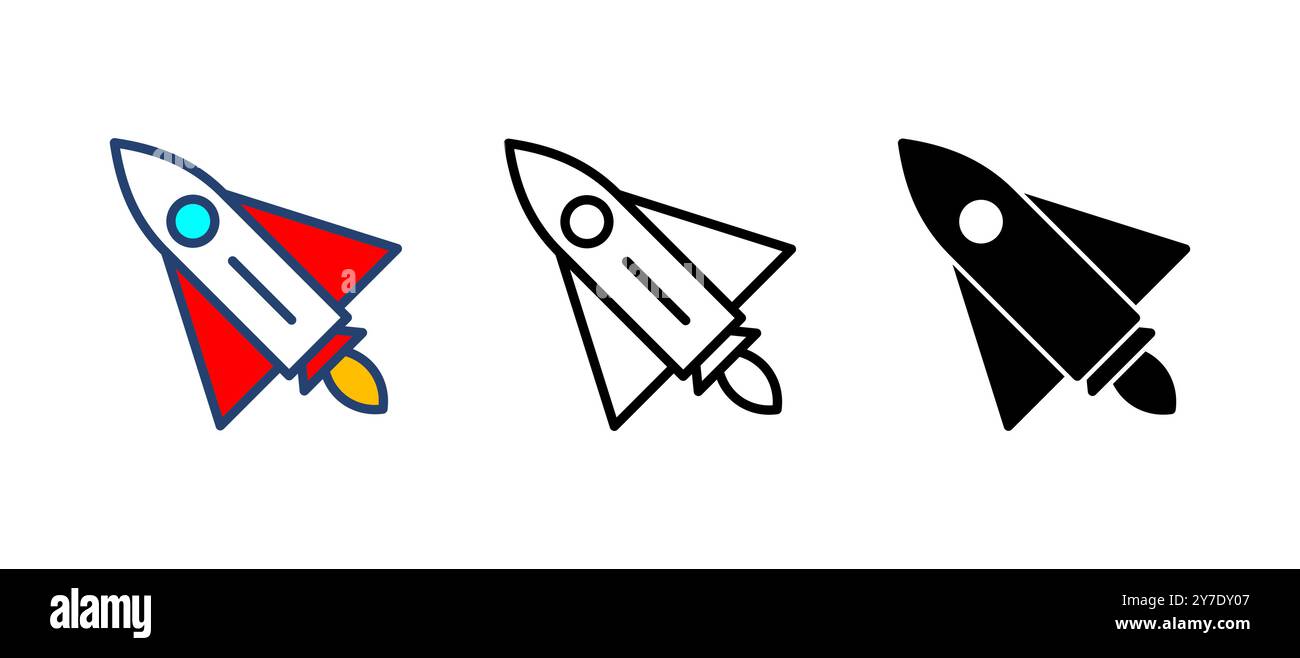 Rocket icon vector. Startup icon vector. Stock Vector