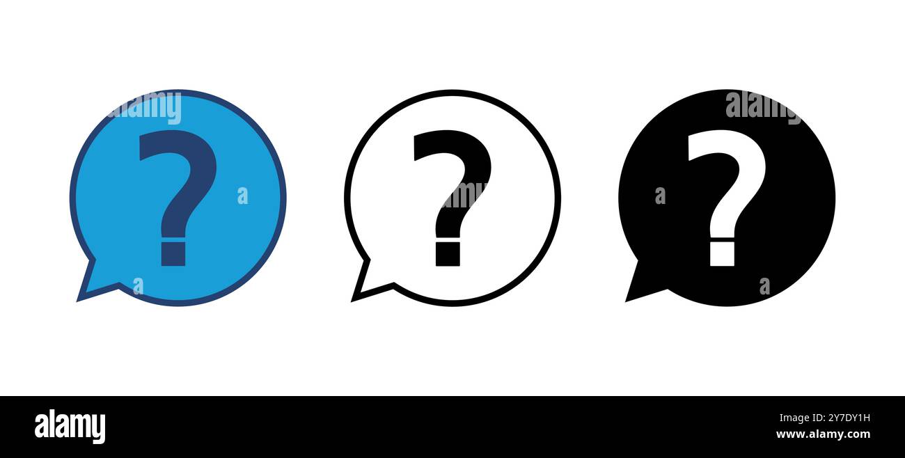 Question icon vector. question mark icon vector. Stock Vector