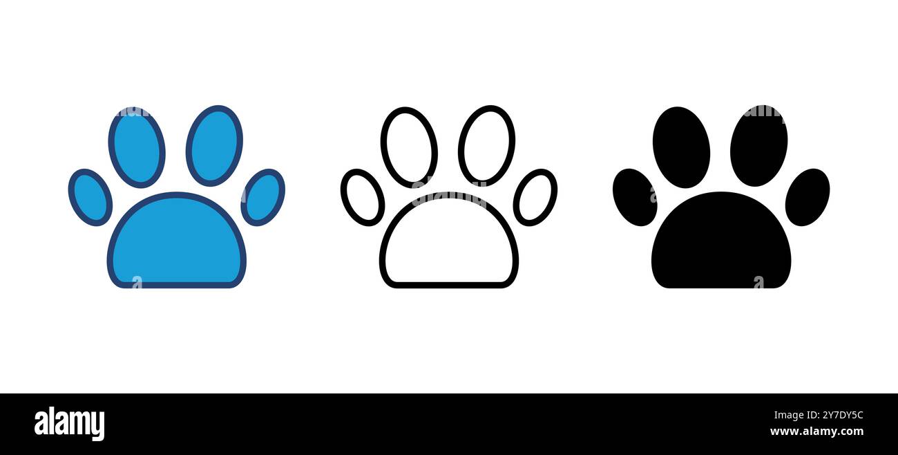 Paw icon vector. paw print icon vector. dog or cat paw Stock Vector ...