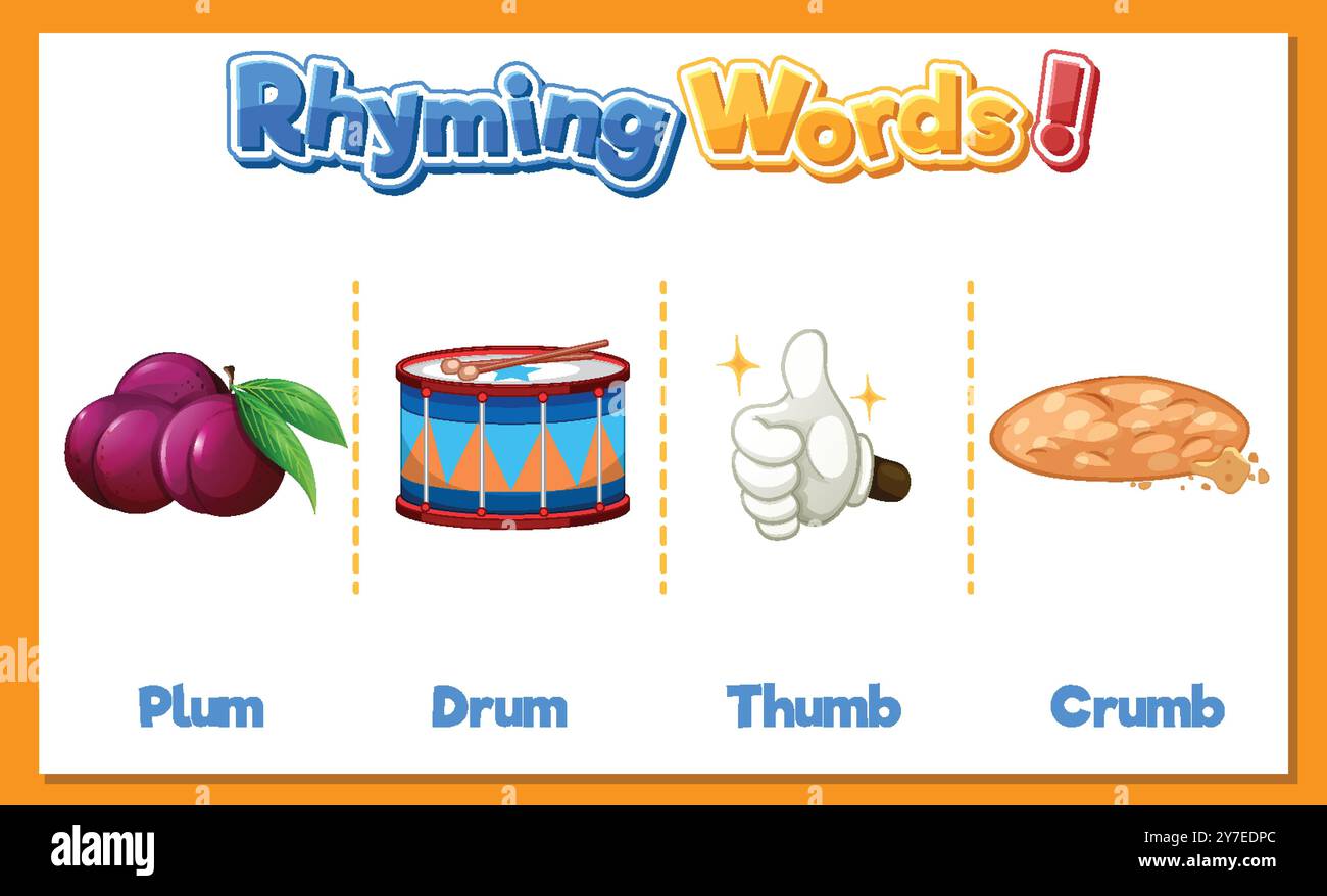 Rhymes With Illustration of words that rhyme Stock Vector Image & Art - Alamy