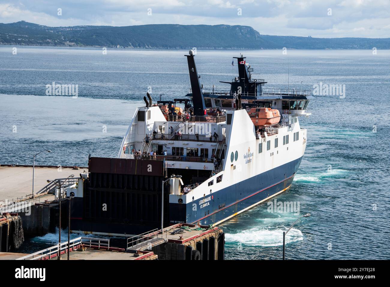 Legionnaire ferry arriving at the ferry terminal in Wabana, Bell Island ...