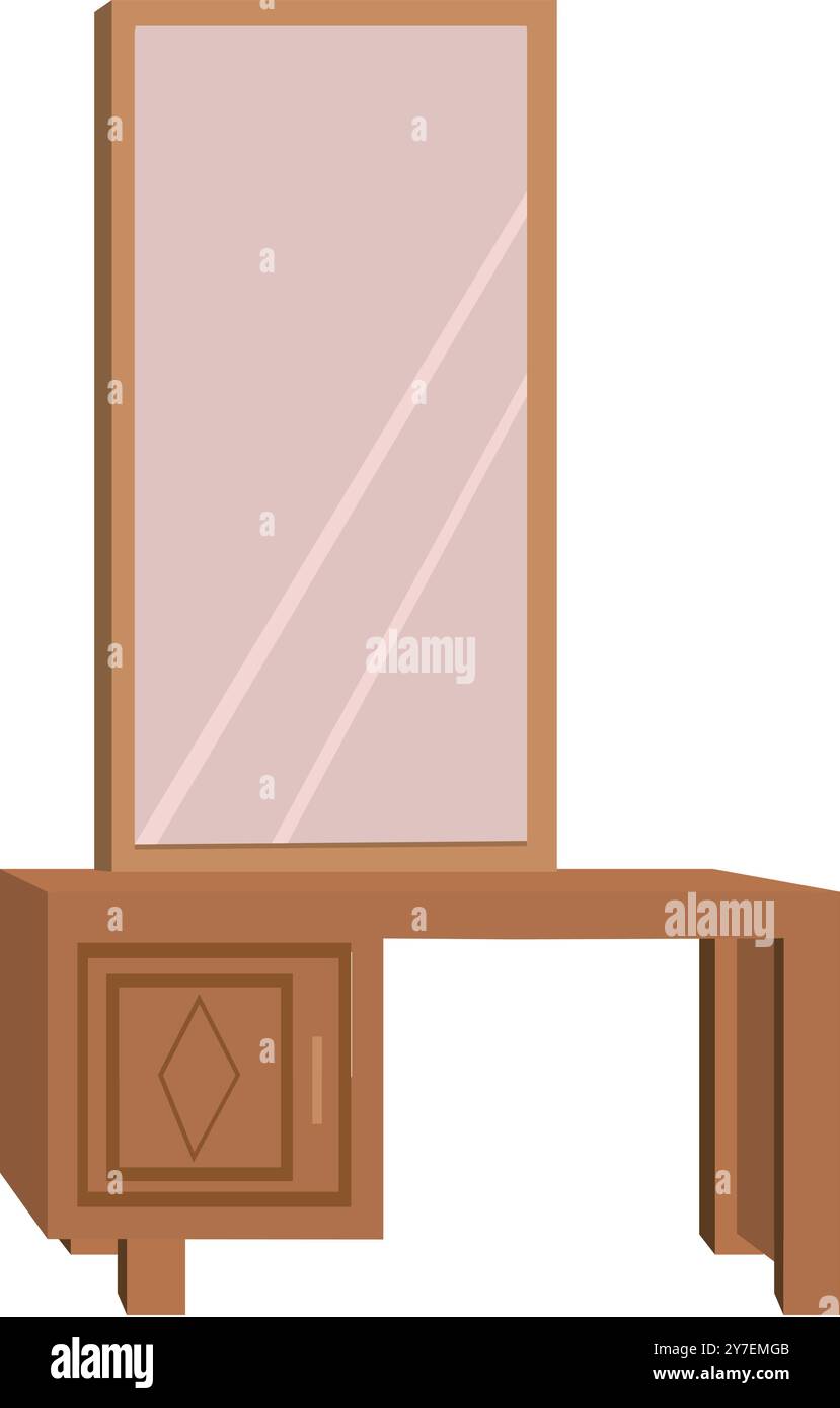 Dressing table design isolated vector illustration for 2d cartoon ...