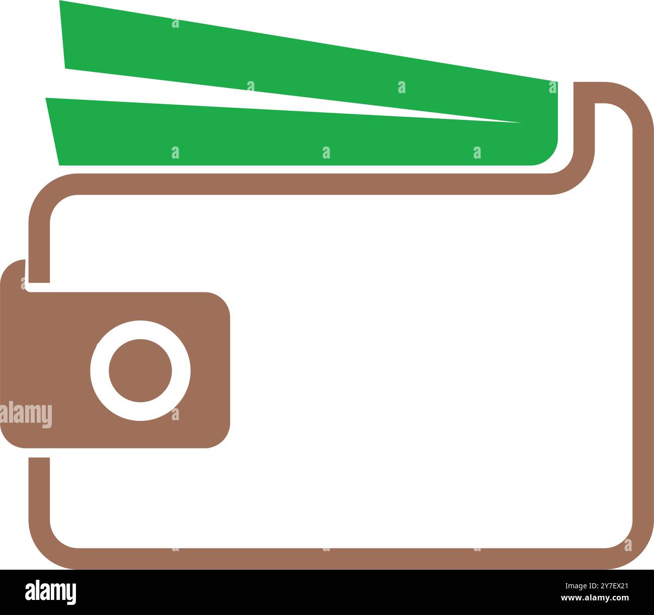 Wallet icon logo design template Stock Vector