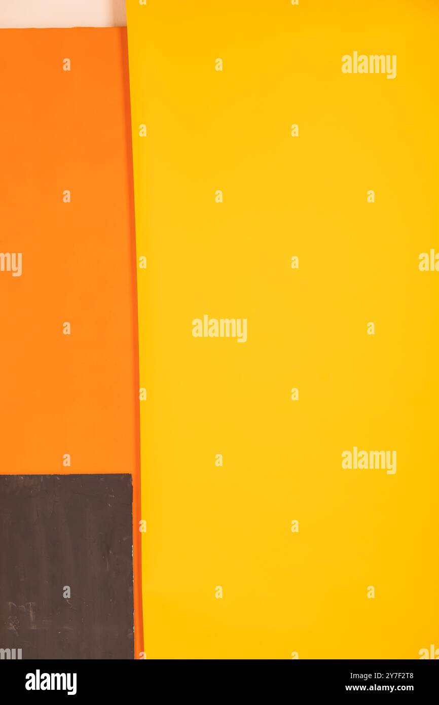 Yellow Orange Grey Wall Background Stock Photo