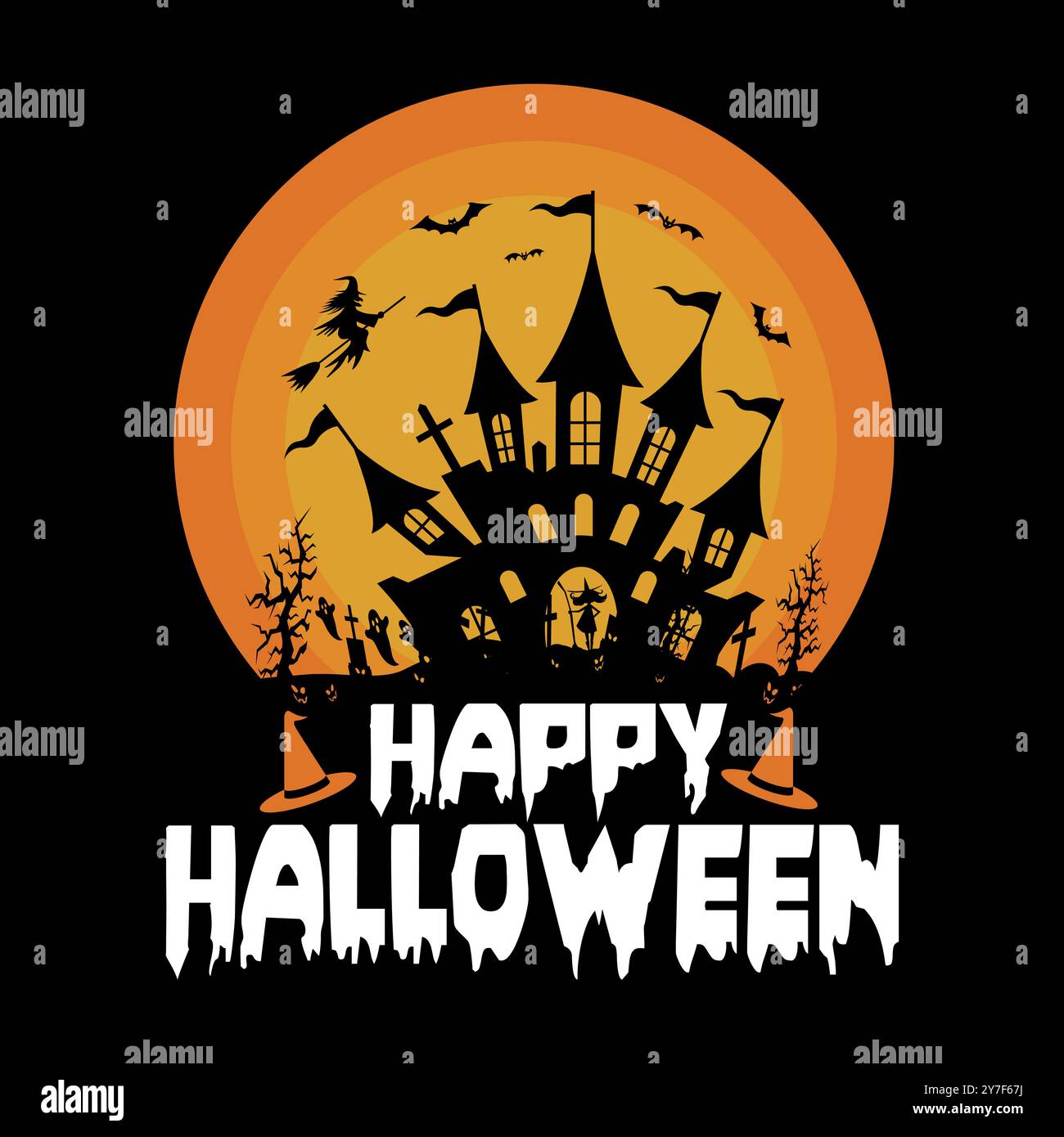 Happy Halloween vector illustration Stock Vector
