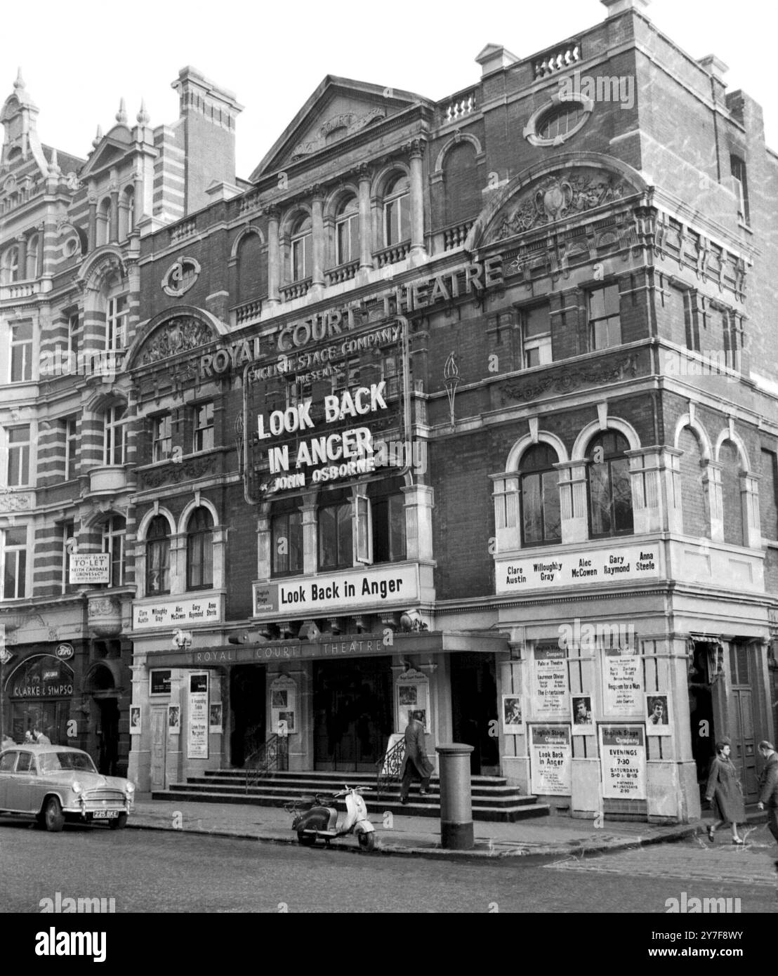 The Royal Court Theatre in Sloane Sqaure, London, where  'Look Back in Anger' by John Osborne is showing. Nov. 1957 Stock Photo