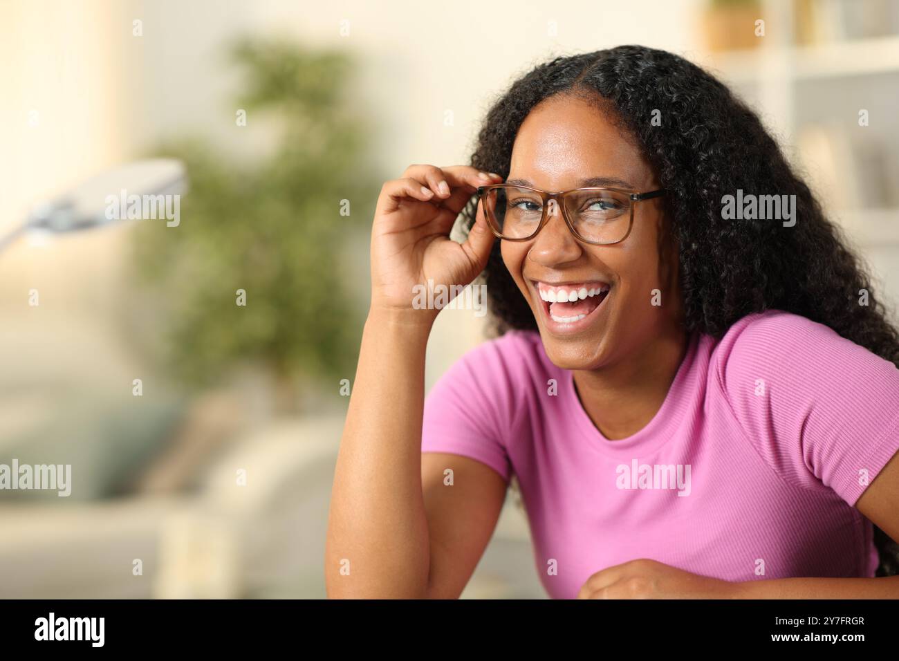 Laughing black woman hi-res stock photography and images - Alamy