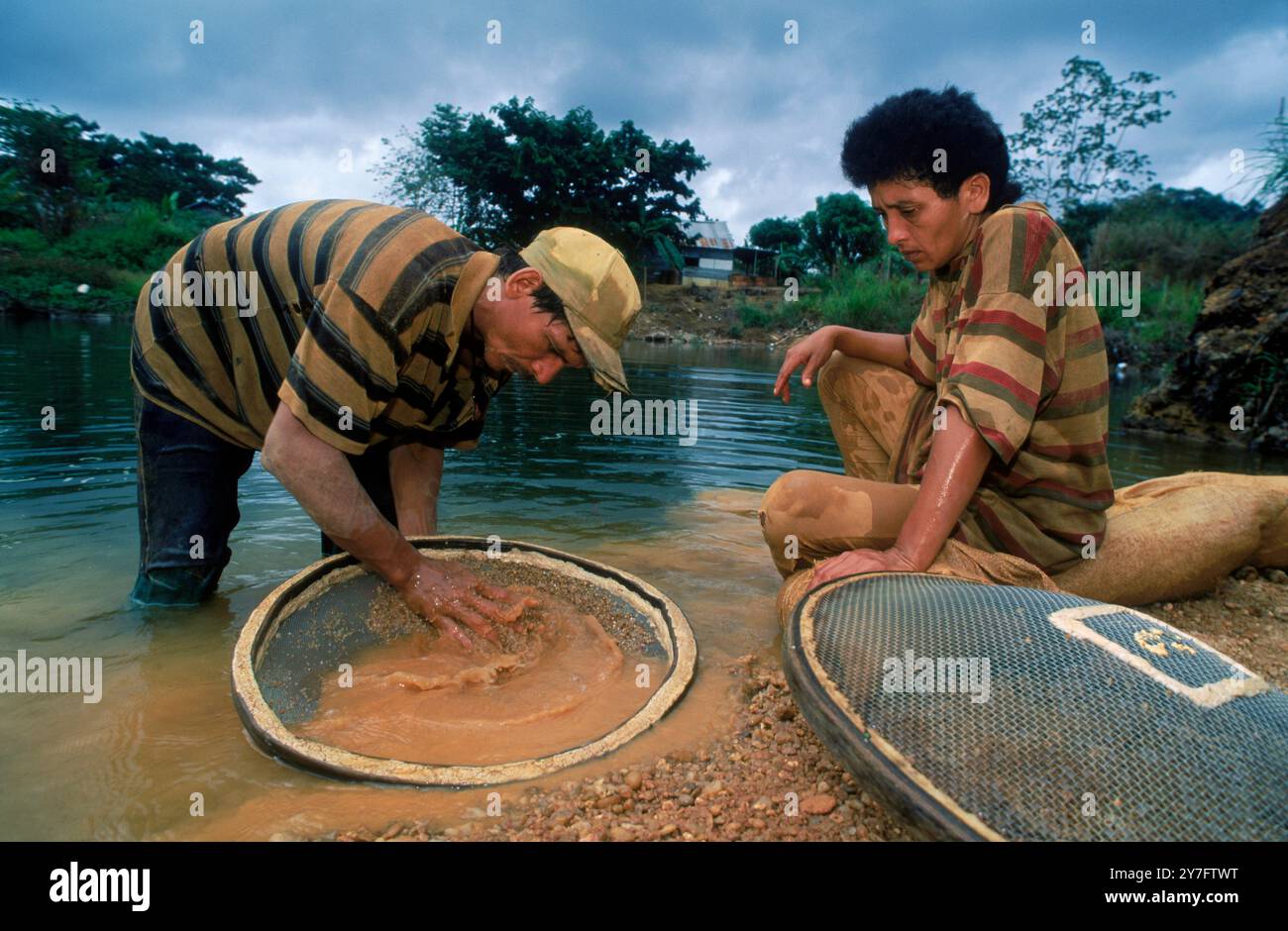 Diamond miners in Salvacion, Venezuela, South America Stock Photo - Alamy
