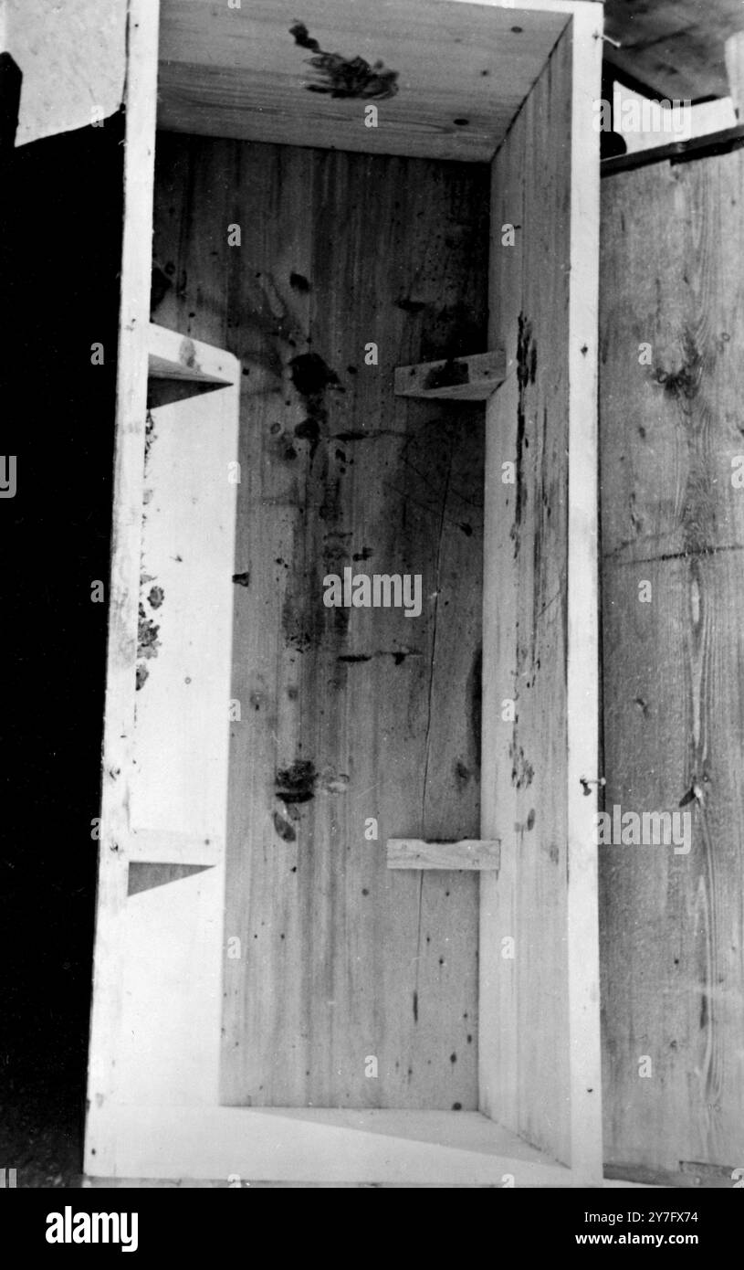 Nazi War Loot In the salt mines of Altaussee  A packing crate Stock Photo