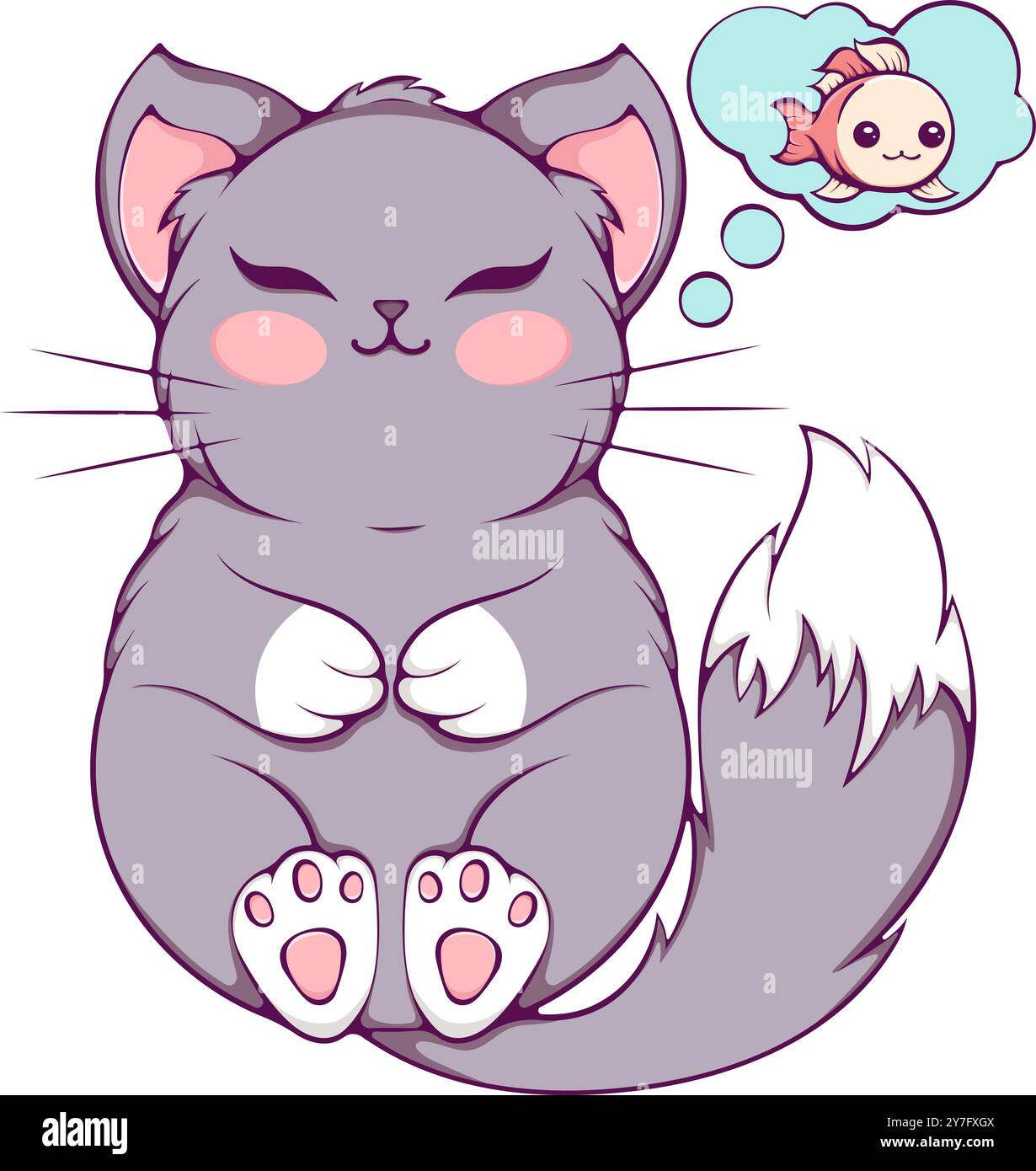 Cute sleeping cat Cut Out Stock Images Pictures Alamy