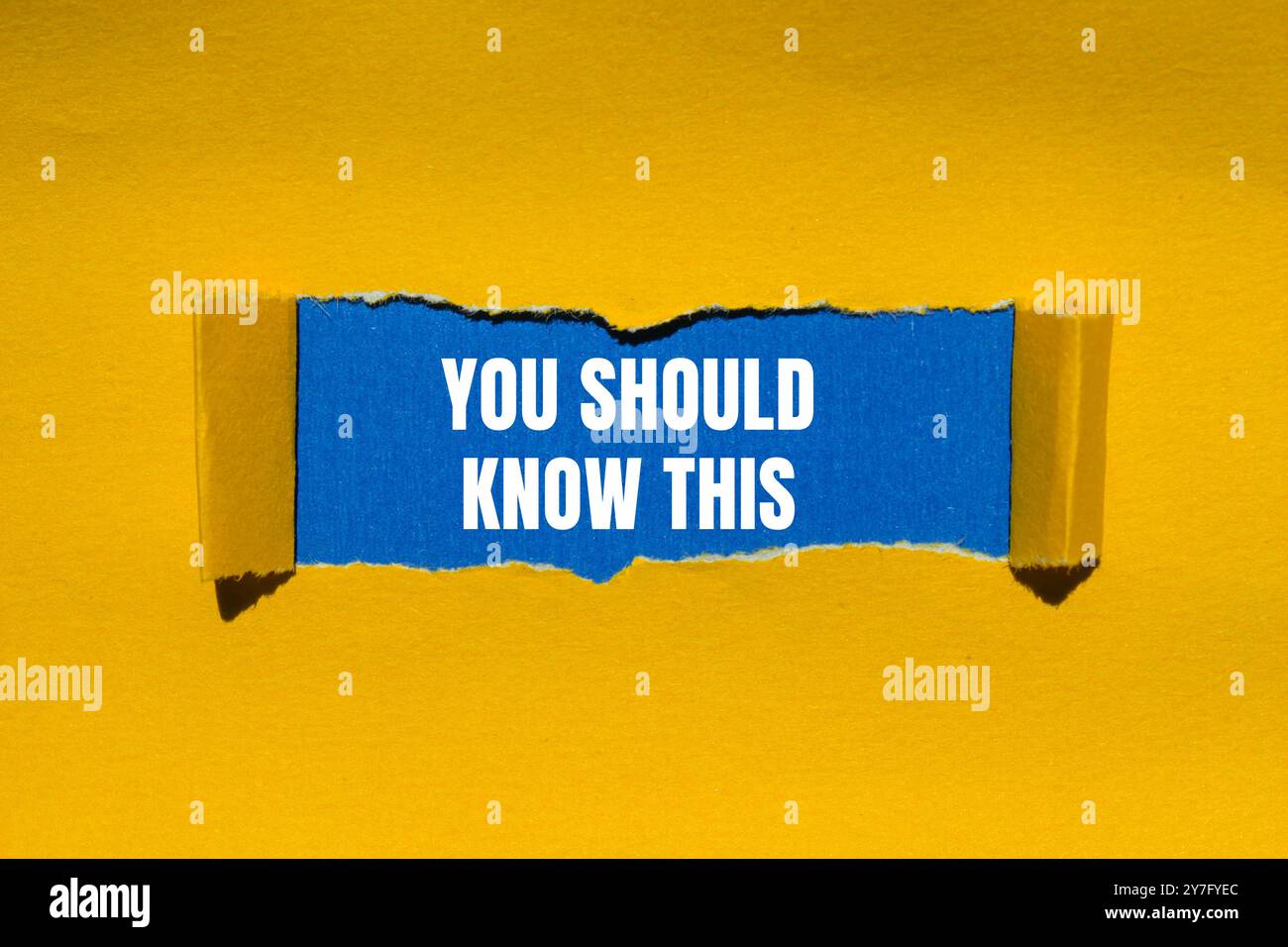 You should know this message written on ripped torn yellow paper with ...