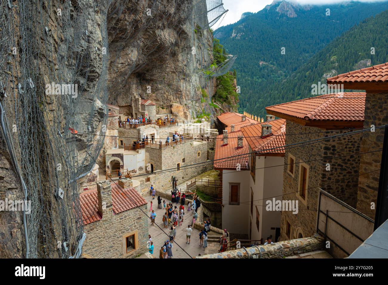 Sumela Monastery in Trabzon Turkey. Visit Turkiye concept photo. Trabzon Turkey - 8.3.2024 Stock Photo