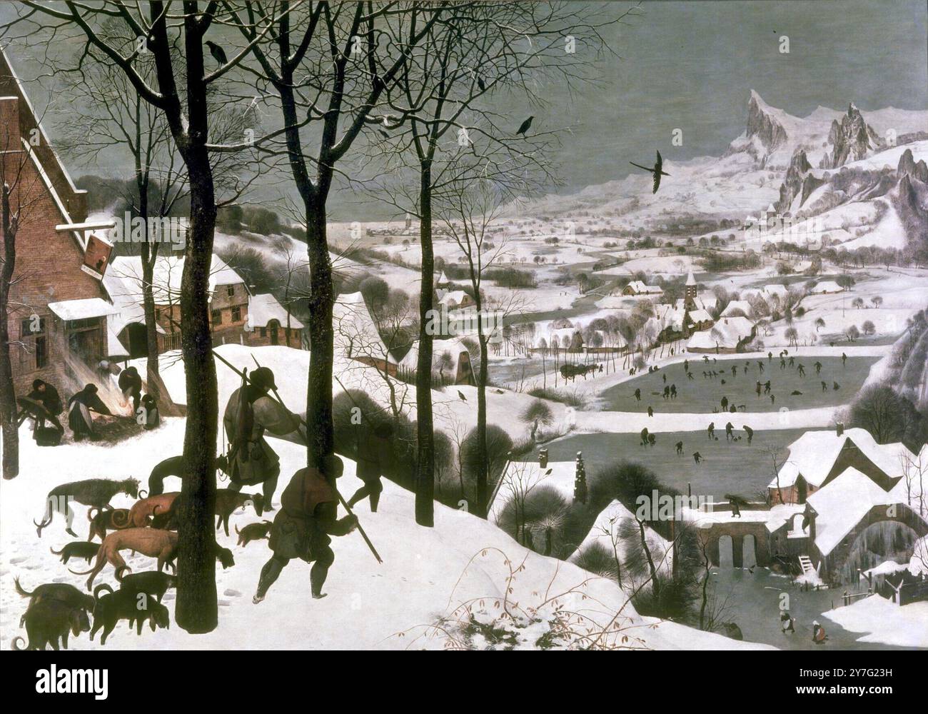Affiche Chasseurs dans la neige par Pieter Bruegel