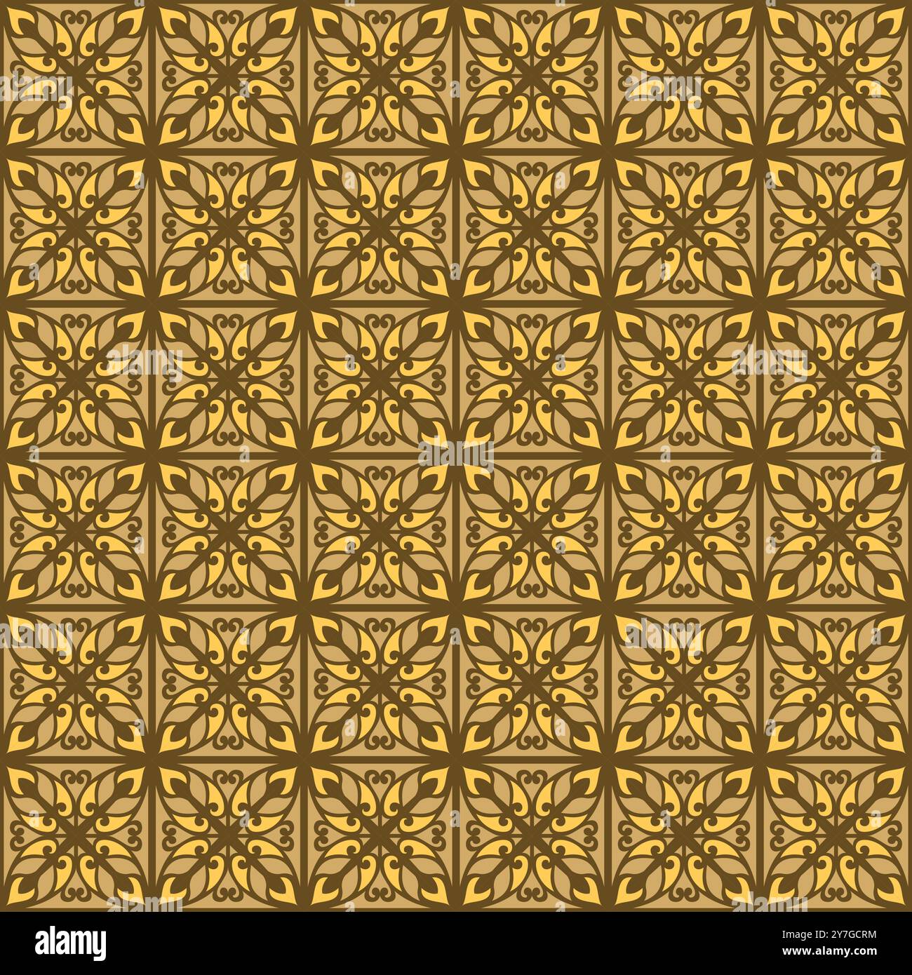 Oriental floral ornament. Damask graphic elements seamless pattern Stock Vector