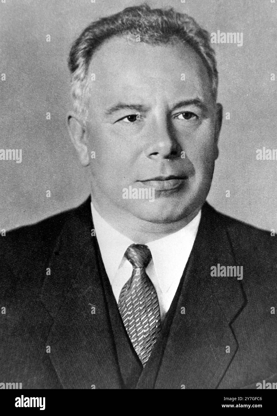 GOVERNMENT RUSSIAN SOVIET CABINET POLITICIAN PORTRAIT IN MOSCOW - NIKOLAI VIKTOROVICH PODGORNY ;  11 NOVEMBER 1964 Stock Photo