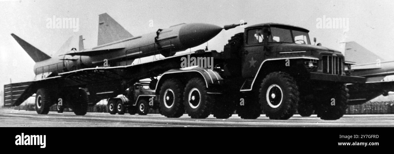 GUIDED MISSILE AND ROCKETS NEEDLE NOSED ROCKETS TRANSPORTED AT MILITARY ...